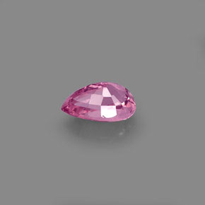 Spinello naturale rosa da 0,81 ct, taglio a pera, VVS