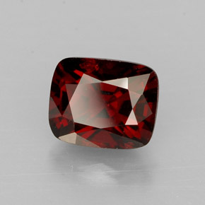 Spinello naturale rosso da 1,06 ct, taglio a cuscino, VVS