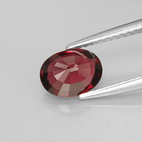 Spinello naturale rosso da 1,11 ct, taglio ovale, VVS-VS