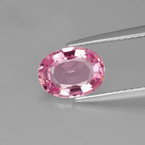 Spinello naturale rosa da 1,48 ct, taglio ovale, VS