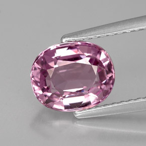 Spinello naturale viola da 2,10 ct, taglio ovale, VVS