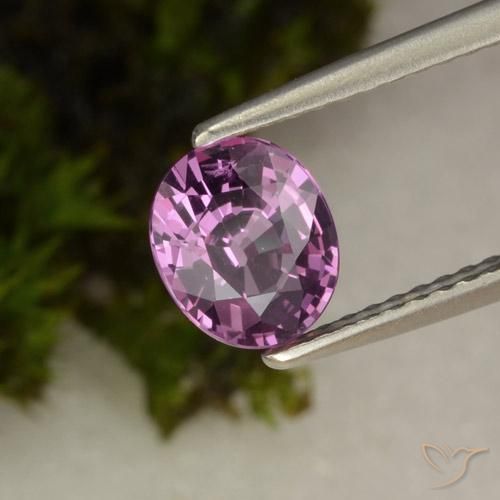 Spinello Rosa violetto naturale da 1.09 ct, Ovale, VVS-VS