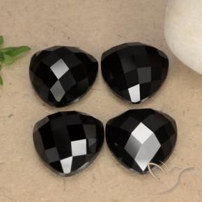 Gemme di Spinello Nero naturale da 17.01 ct, Taglio trillion, Opaco
