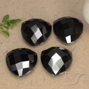 Gemme di Spinello Nero naturale da 17.01 ct, Taglio trillion, Opaco