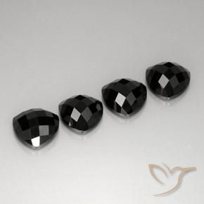 Gemme di Spinello Nero naturale da 18.25 ct, Taglio trillion, Opaco