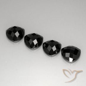 Gemme di Spinello Nero naturale da 18.25 ct, Taglio trillion, Opaco