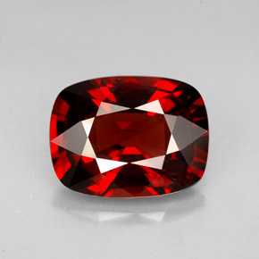 Spinello naturale rosso da 4,44 ct, taglio a cuscino, VVS-VS