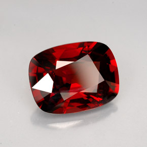 Spinello naturale rosso da 4,44 ct, taglio a cuscino, VVS-VS