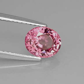 Spinello naturale rosa da 1,24 ct, taglio ovale, VVS-VS
