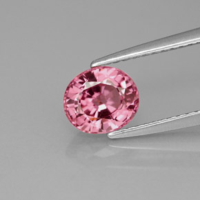 Spinello naturale rosa da 1,33 ct, taglio ovale, VVS-VS