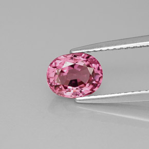 Spinello naturale rosa da 1,20 ct, taglio ovale, VVS-VS