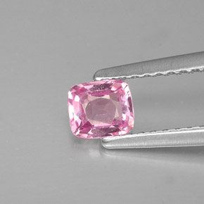 Spinello naturale rosa da 0,42 ct, taglio a cuscino, VS