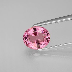 Spinello naturale rosa da 1,44 ct, taglio ovale, VVS-VS