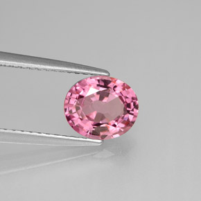 Spinello naturale rosa da 1,44 ct, taglio ovale, VVS-VS