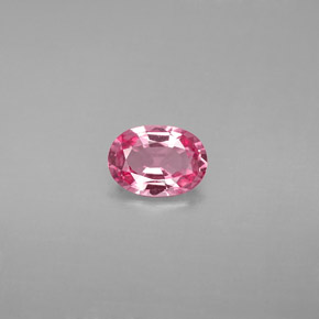 Spinello naturale rosa da 0,80 ct, taglio ovale, VVS-VS