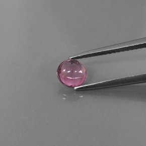 Spinello naturale rosa da 0,75 ct, taglio rotondo, trasparente