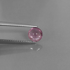 Spinello naturale rosa da 0,75 ct, taglio rotondo, trasparente