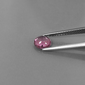 Spinello naturale rosa da 0,75 ct, taglio rotondo, trasparente