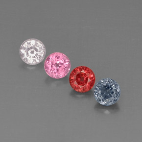 Spinello naturale multicolore da  ct, taglio rotondo, VVS-VS