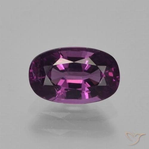 Spinello naturale porpora da 1,10 ct, taglio ovale, VS
