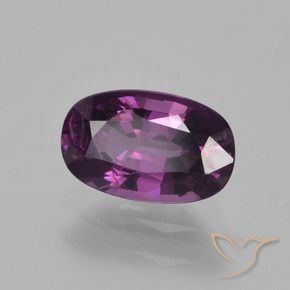 Spinello naturale porpora da 1,10 ct, taglio ovale, VS