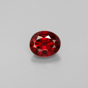 Spinello naturale rosso da 0,67 ct, taglio ovale, VS