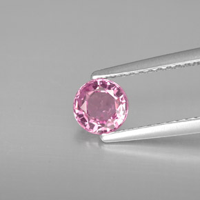 Spinello naturale rosa da 0,59 ct, taglio rotondo, VS