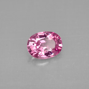 Spinello naturale rosa da 0,90 ct, taglio ovale, VVS-VS