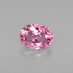 Spinello naturale rosa da 1,20 ct, taglio ovale, VVS-VS