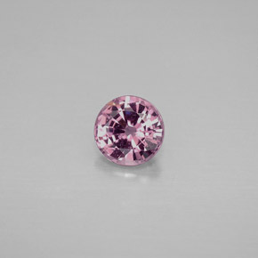 Spinello naturale rosa da 0,78 ct, taglio rotondo, VS