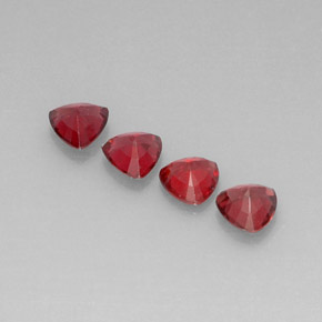 Spinello naturale rosso da  ct, trillion, VVS-VS