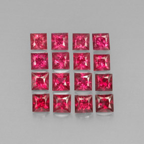 Spinello naturale rosso da  ct, quadrato, VVS-VS