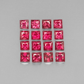 Spinello naturale rosso da  ct, quadrato, VVS-VS