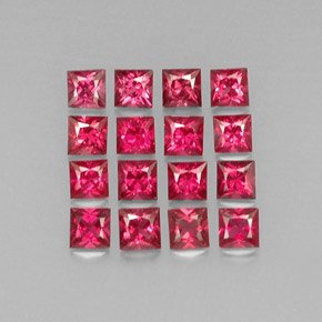 Spinello naturale rosso da  ct, quadrato, VVS-VS