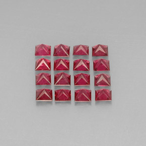 Spinello naturale rosso da  ct, quadrato, VVS-VS