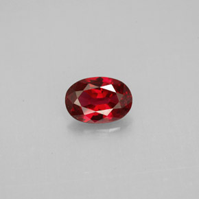 Spinello naturale rosso da 0,64 ct, taglio ovale, VS