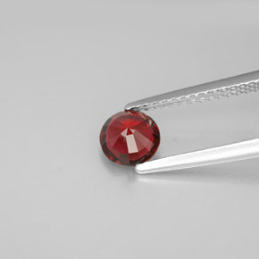 Spinello naturale rosso da 0,70 ct, taglio rotondo, VS