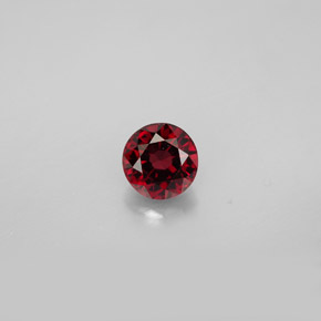 Spinello naturale rosso da 0,83 ct, taglio rotondo, VVS-VS