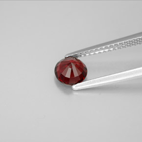Spinello naturale rosso da 0,83 ct, taglio rotondo, VVS-VS