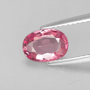 Spinello naturale rosa da 0,98 ct, taglio ovale, VVS-VS