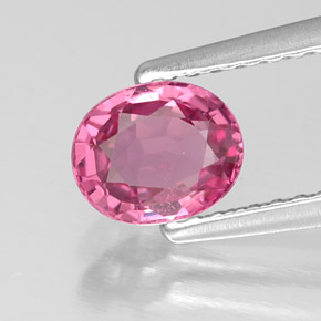 Spinello naturale rosa da 0,84 ct, taglio ovale, VVS-VS