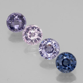 Spinello naturale multicolore da 1,42 ct, taglio rotondo, VVS-VS