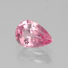 Spinello naturale rosa da 0,68 ct, taglio a pera, VS-SI