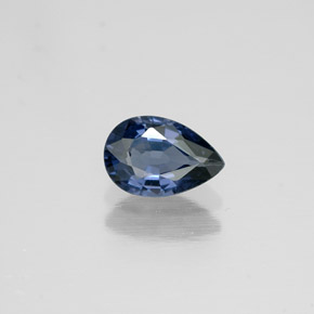 Spinello naturale blu da 0,56 ct, taglio a pera, VVS-VS