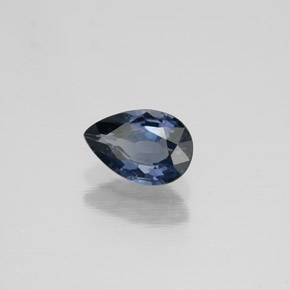 Spinello naturale blu da 0,56 ct, taglio a pera, VVS-VS