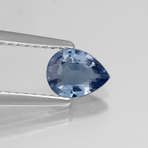 Spinello naturale blu da 0,58 ct, taglio a pera, VS