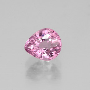 Spinello naturale rosa da 0,55 ct, taglio a pera, VVS-VS