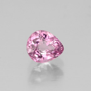 Spinello naturale rosa da 0,55 ct, taglio a pera, VVS-VS