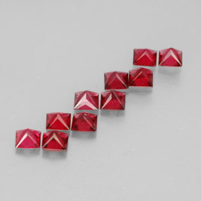 Spinello naturale rosso da  ct, quadrato, VVS-VS