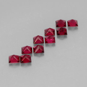 Spinello naturale rosso da  ct, quadrato, VVS-VS